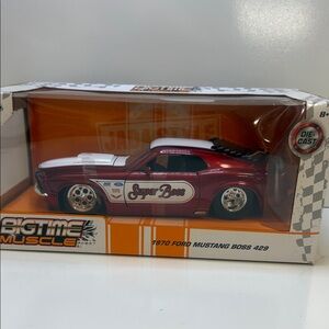 Ford Mustang Boss 429 Die-Cast Car - Red and White